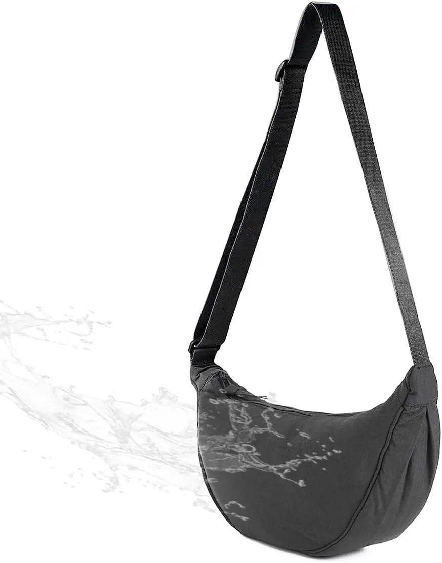 Crossbody Bag for Women Men,Lightweight Crescent Bag with Adjustable Strap,Shoulder Bag Travel Sling Bag for Hiking/Workout