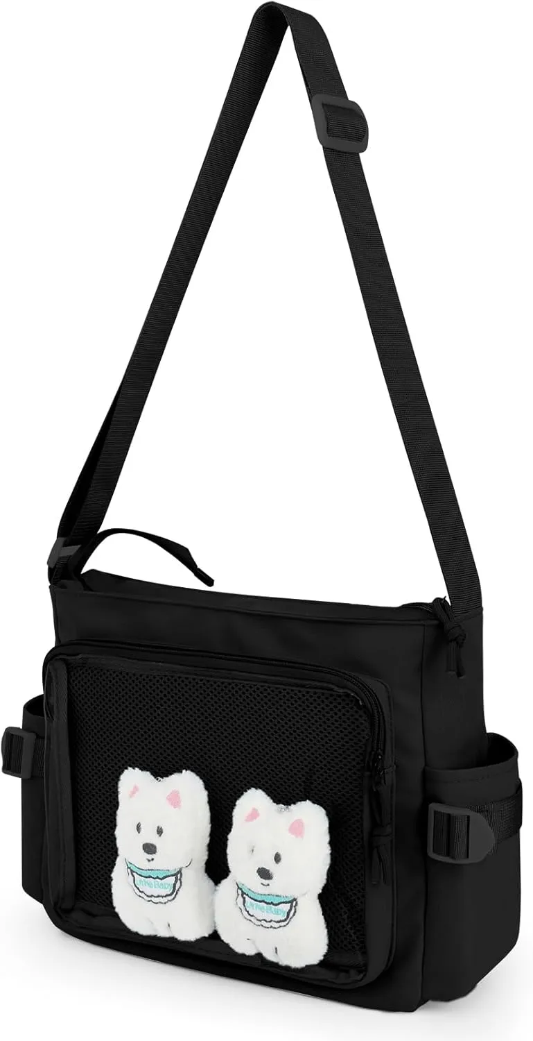 Crossbody Bag Ita Bag with Kawaii Accessories Pin Display Crossbody Bag Trendy Y2K Bag