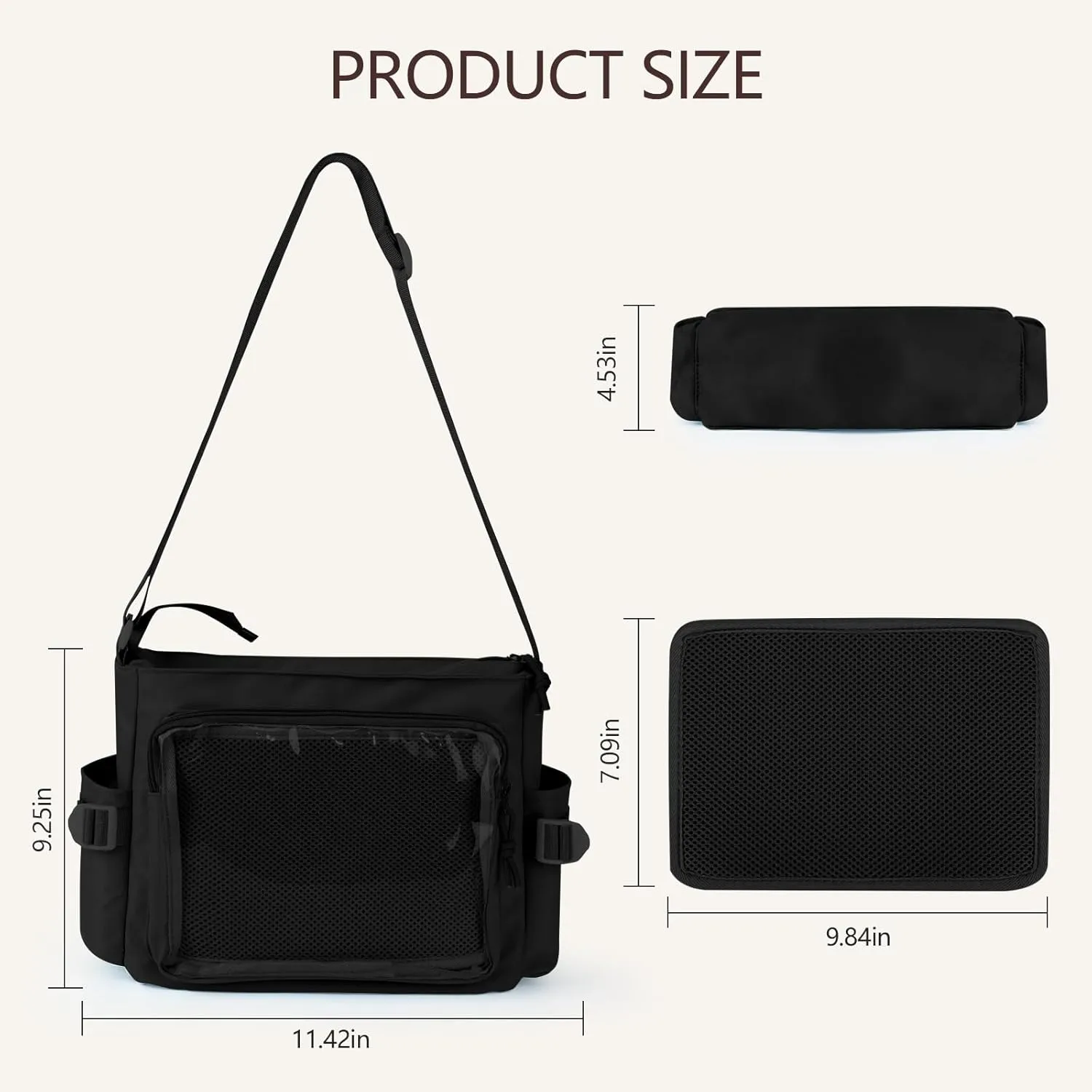 Crossbody Bag Ita Bag with Kawaii Accessories Pin Display Crossbody Bag Trendy Y2K Bag