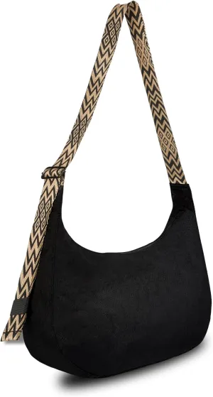 Crossbody Bags for Women, Casual Sling Crescent Bag Nylon Foldable Shoulder Handbags Ladies Purse for Travel, Sports
