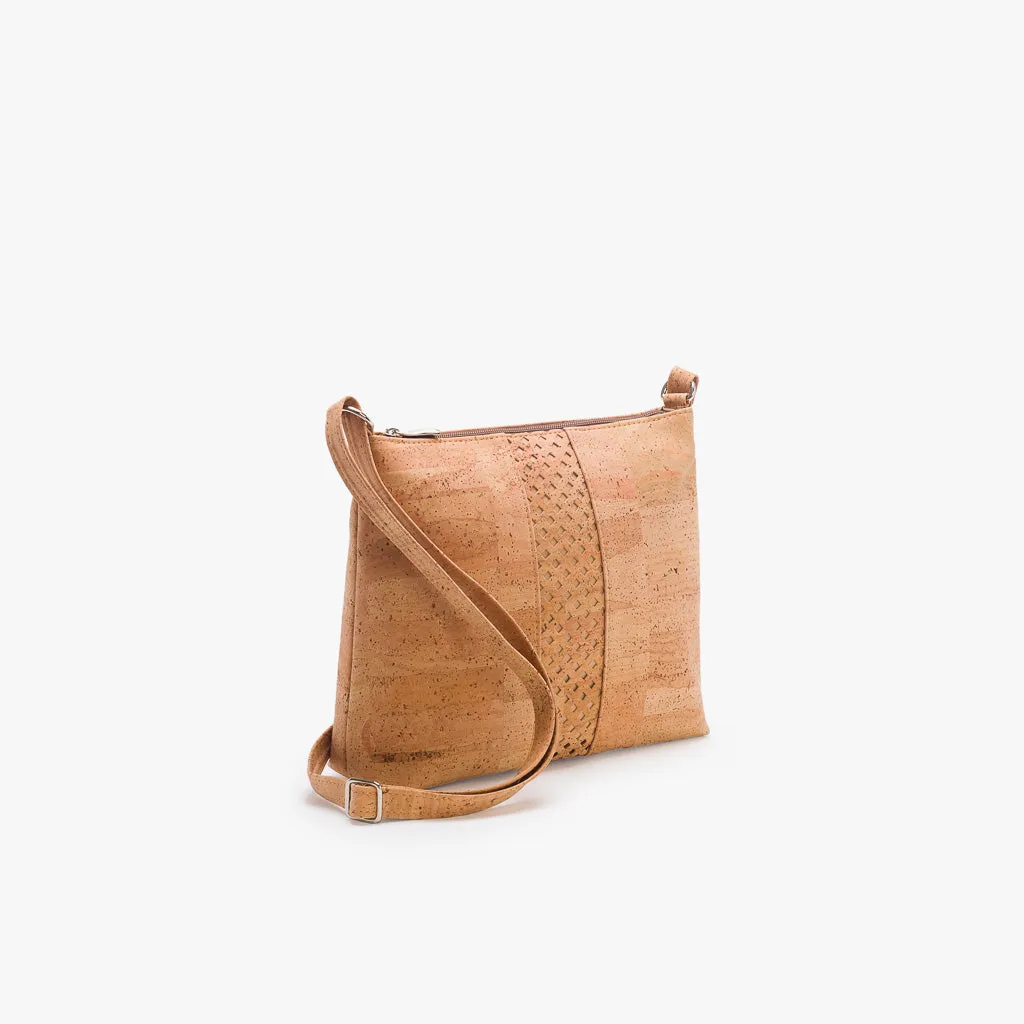Crossbody Cork Bag with Laser Cut in Detail