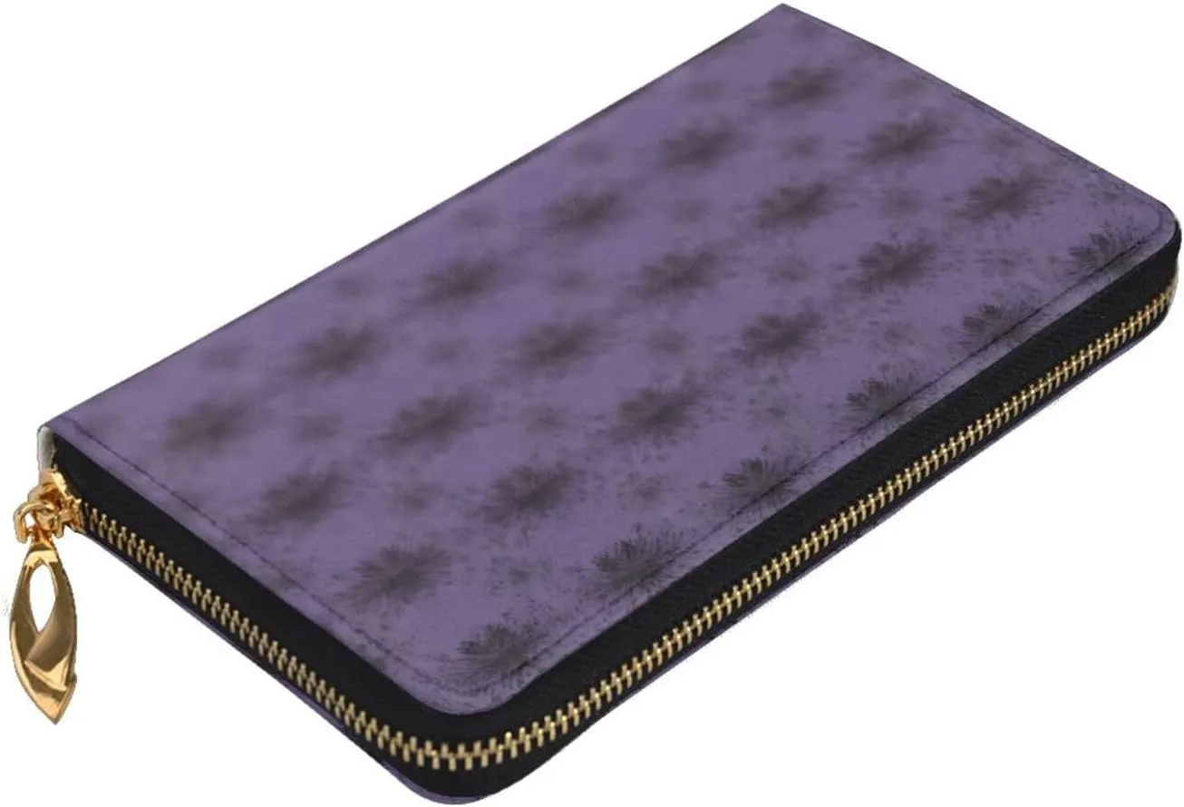 Cute Haunted Mansion Leather Wallet Long Zip Purse Card Phone Holder Case Clutch For Women & Men,Pu Leather