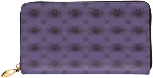 Cute Haunted Mansion Leather Wallet Long Zip Purse Card Phone Holder Case Clutch For Women & Men,Pu Leather