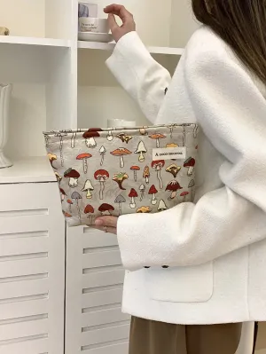 Cute Sweet Mushroom Skin Care Buggy Cosmetic Bags