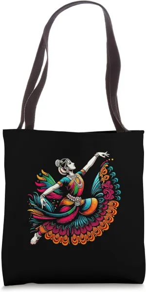 Dancer Classical Dance Indian Kathak Student Women Girls Tote Bag