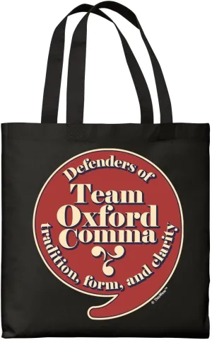 Defenders of Team Oxford Comma Tradition Form Clarity Canvas Tote Bag