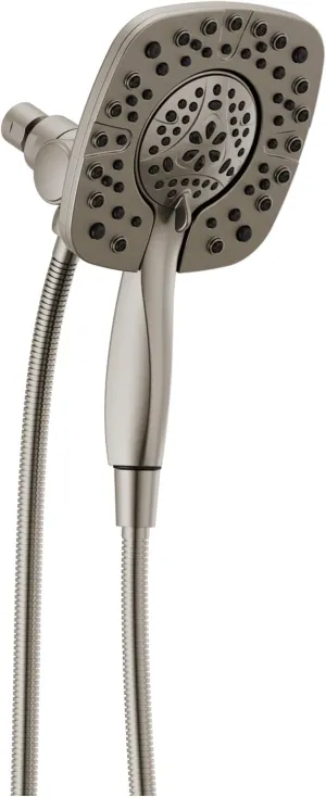 Delta Faucet 4-Spray In2ition Dual Shower Head with Handheld Spray, Brushed Nickel Shower Head with Hose, Showerheads & Handheld Showers, Handheld Shower Heads, Stainless 58498-SS