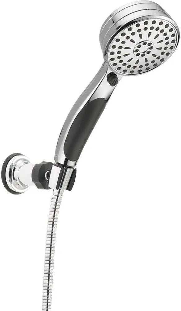 Delta Faucet 9-Spray Touch-Clean Wall-Mount Hand Held Shower with Hose, Chrome 55424