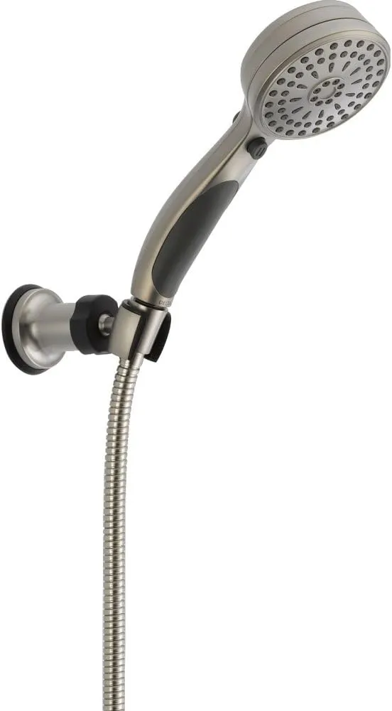 Delta Faucet 9-Spray Touch-Clean Wall-Mount Hand Held Shower with Hose, Stainless 55424-SS, 0.5