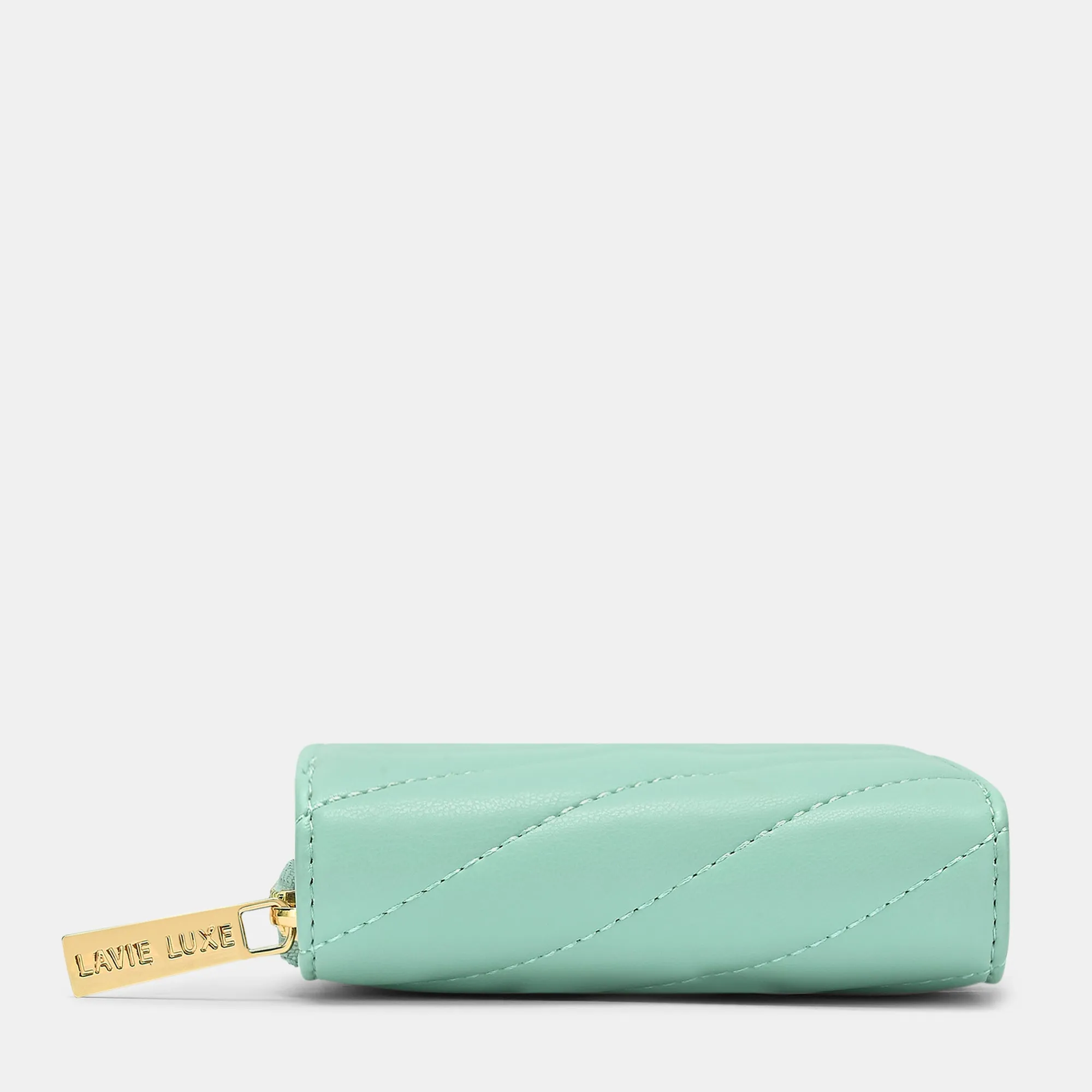 Diagonal Flap25 Small Zip Wallet