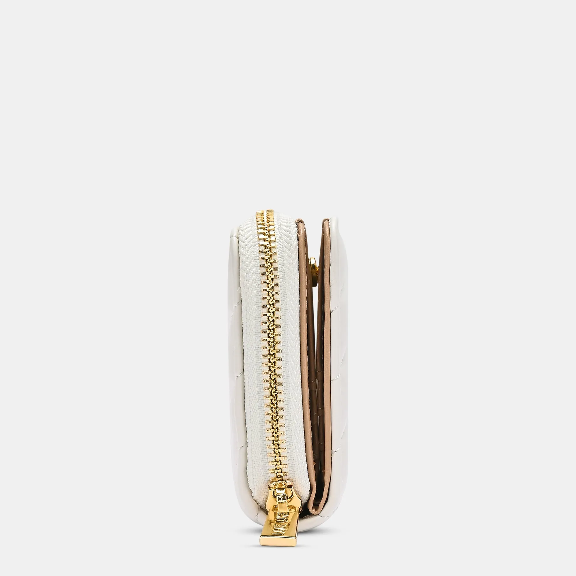 Diagonal Flap25 Small Zip Wallet