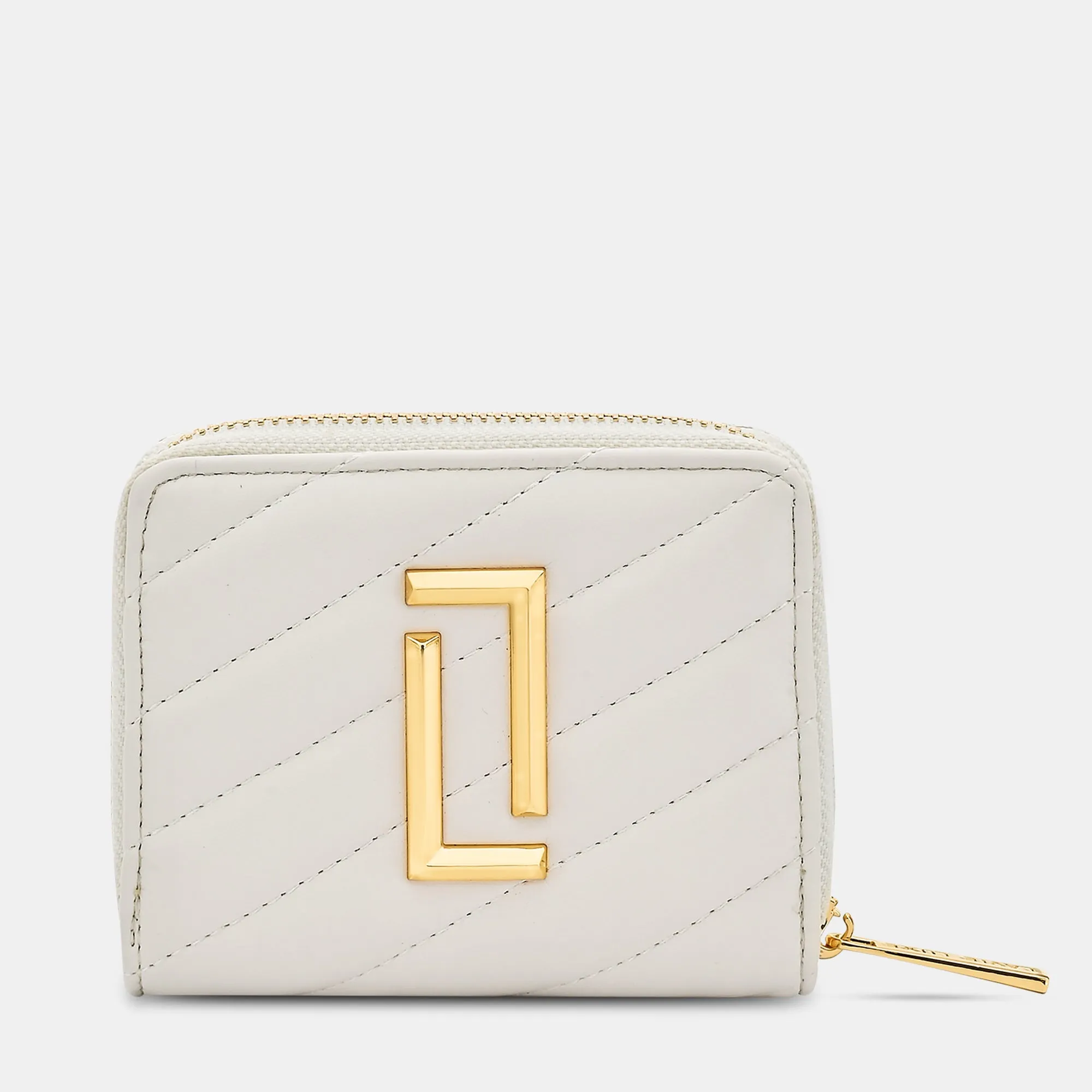 Diagonal Flap25 Small Zip Wallet