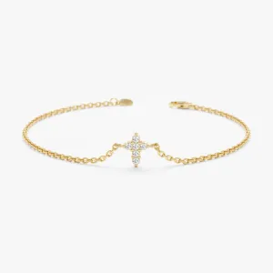 Diamond Cross Bracelet, Mercy
