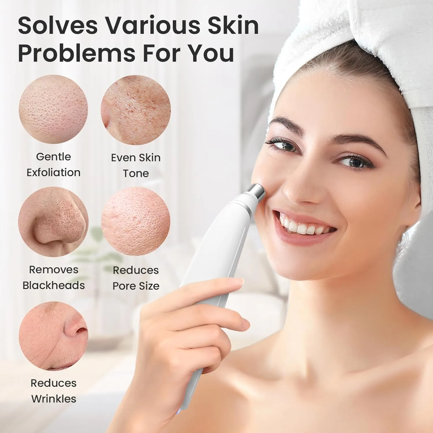 Diamond Microdermabrasion Machine, Portable Dermabrasion Facial Machine for Exfoliation, Microdermabrasion Tool for Home Use
