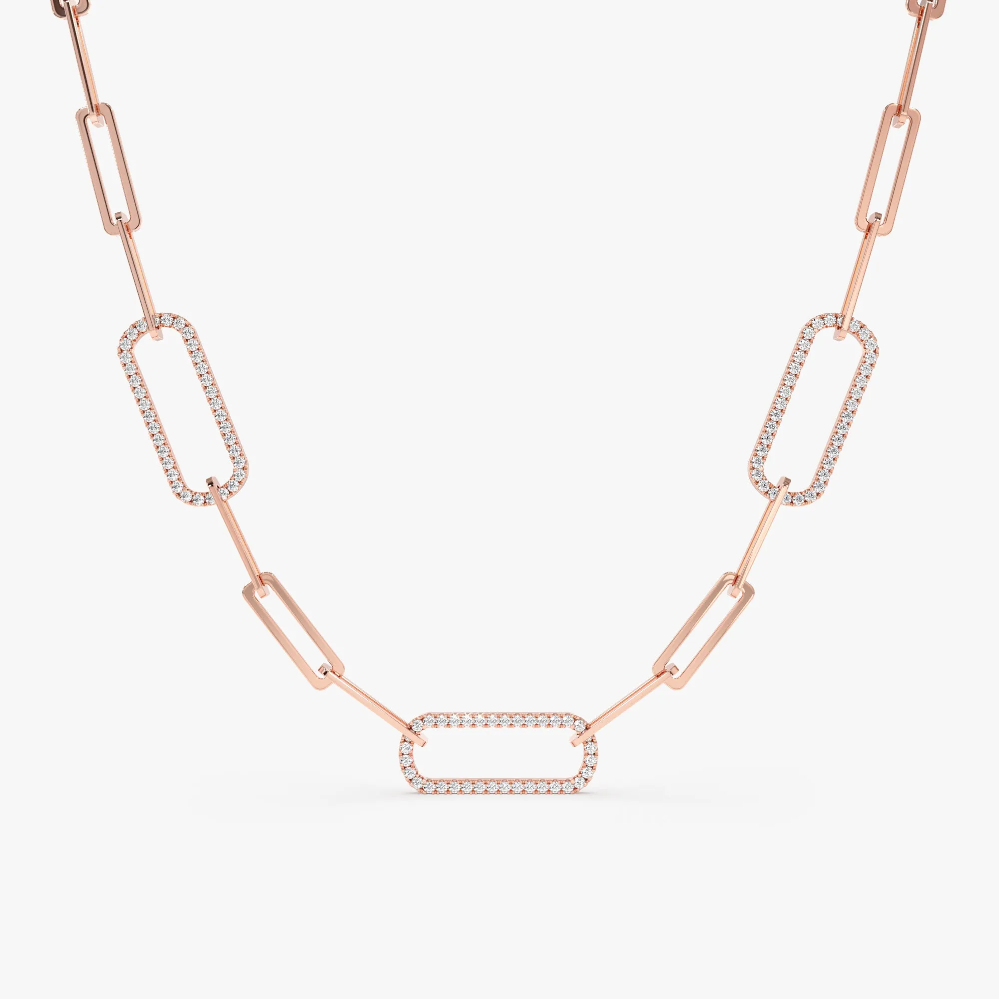 Diamond Paperclip Chain Necklace, Kori