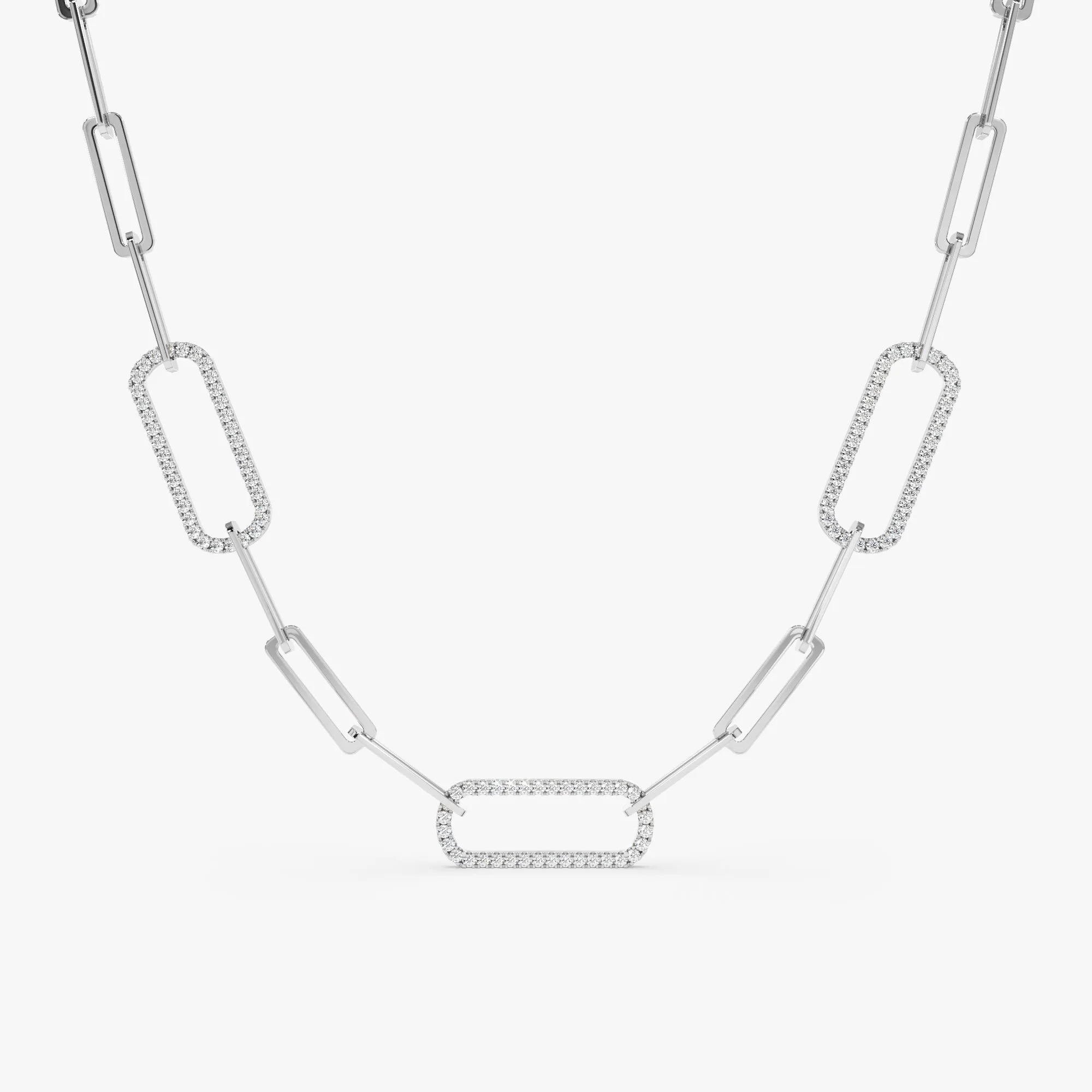 Diamond Paperclip Chain Necklace, Kori