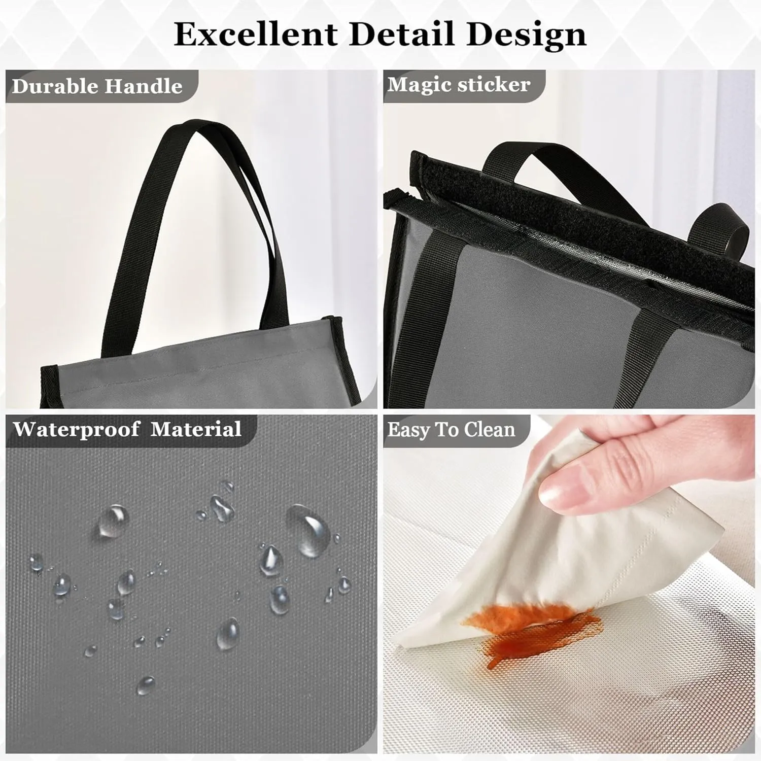 Dim Gray Lunch Bag for Women Men Insulated Lunch Box for Adult Medium Reusable Lunch Tote Bag for Work, Picnic, School or Travel