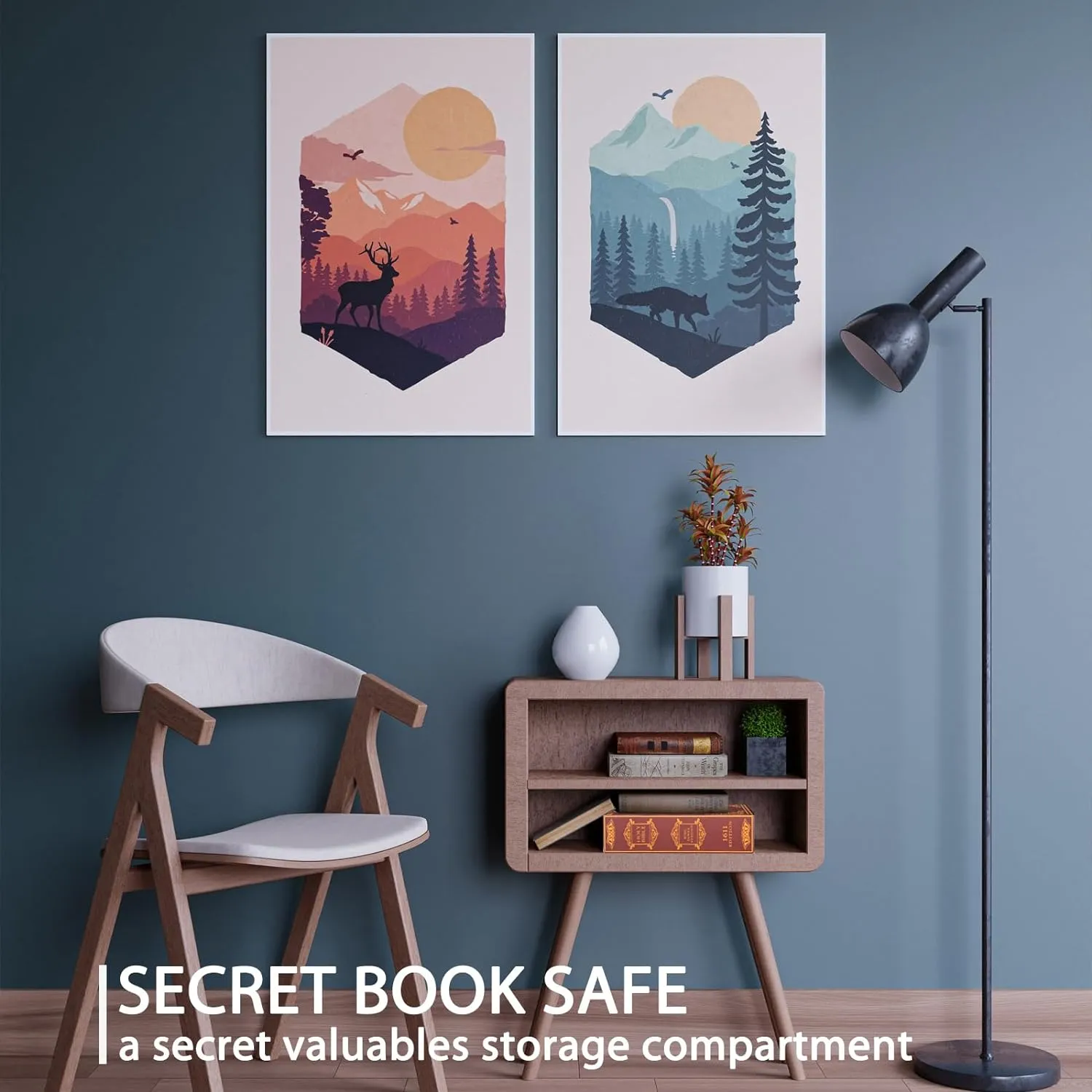 Diversion Book Safe with 4200°F Fireproof Money Bag and Combination Lock, 10.5" x 7.9" x 2.5" Fake Book Hidden Storage Safe, Hollow Secret Portable Metal Storage Box for Cash, Valuables - Easter Bible