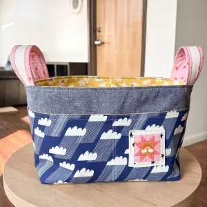 Divided Basket in Rainclouds and Rainbows