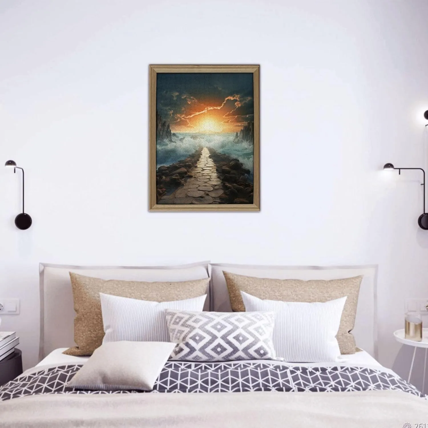 Divided Sea Pathway Puzzles 500 Pieces Personalized Jigsaw Puzzles Photos Puzzle for Adults Challenging Picture Puzzle with Storage Bag Puzzles for Men Women Home Decor (20.4" x 15")