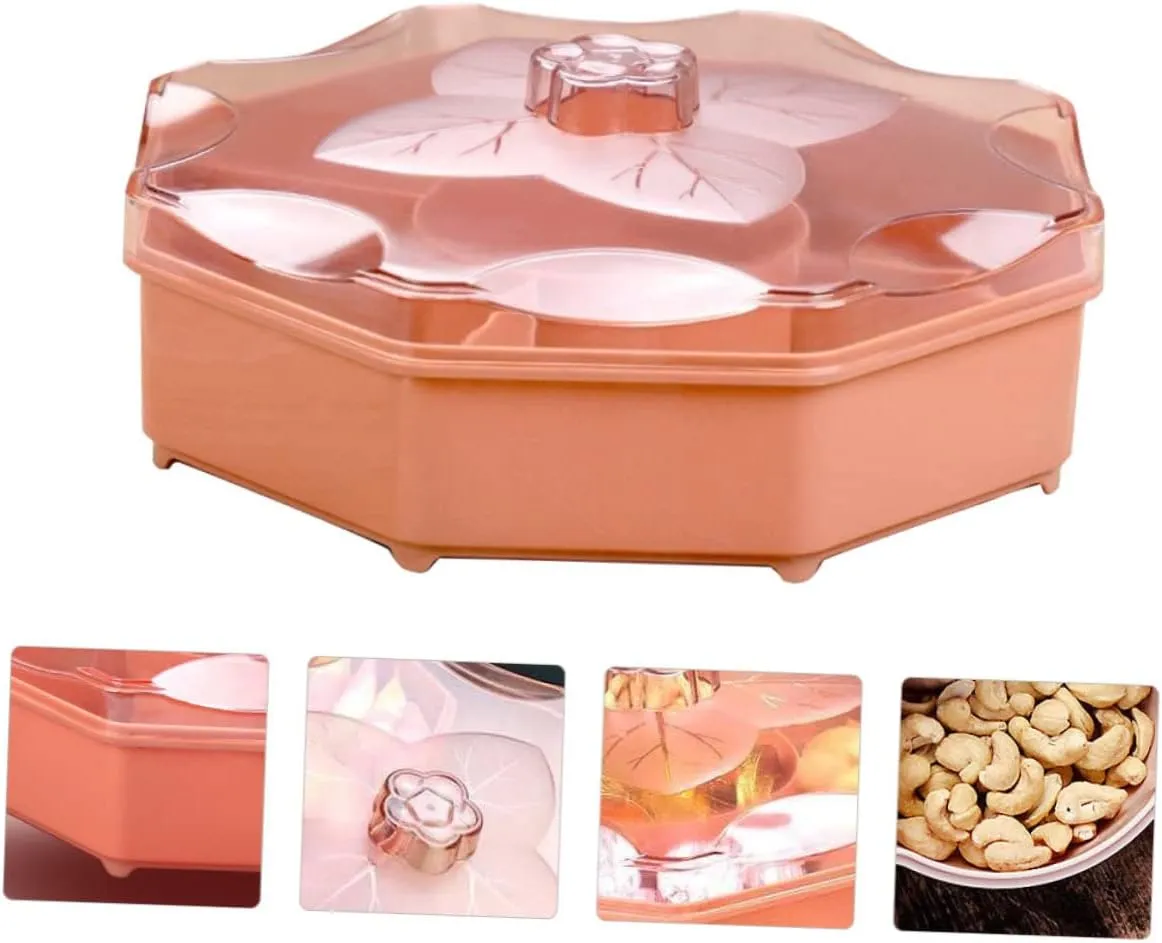 Divided Serving Tray Lid Single-layer Candy Plate Pp Material Compact and Easy to Use for Snacks