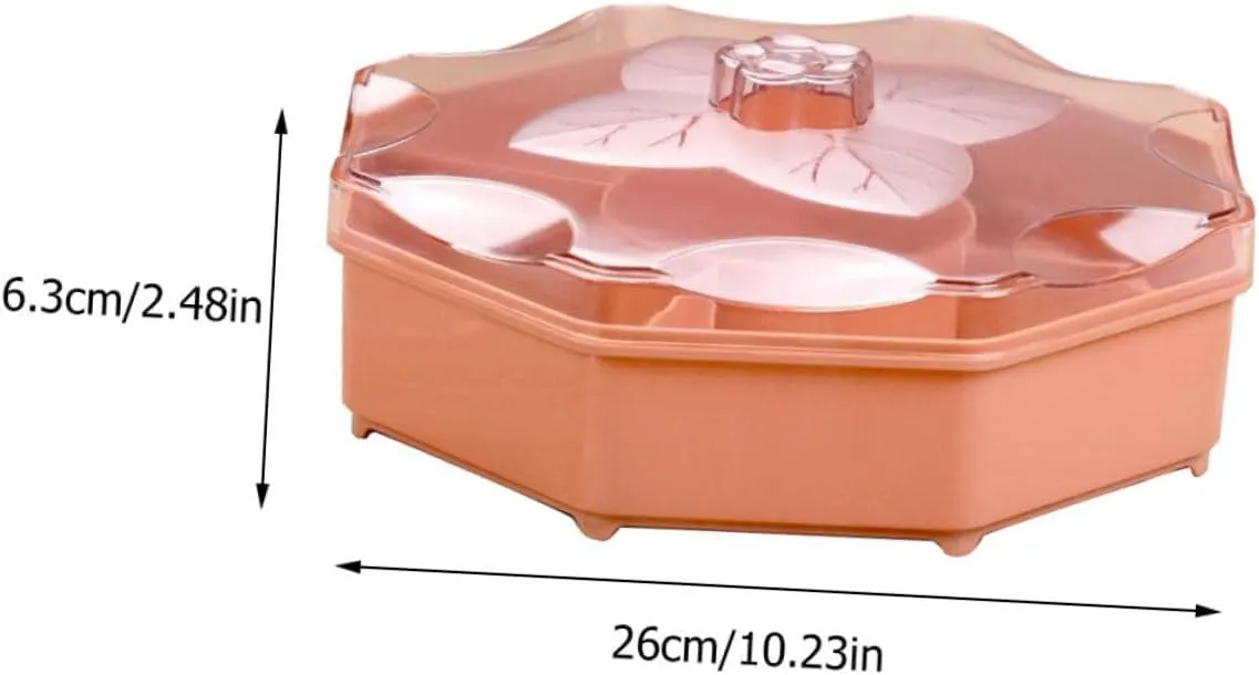 Divided Serving Tray Lid Single-layer Candy Plate Pp Material Compact and Easy to Use for Snacks