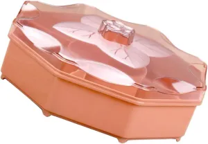 Divided Serving Tray Lid Single-layer Candy Plate Pp Material Compact and Easy to Use for Snacks