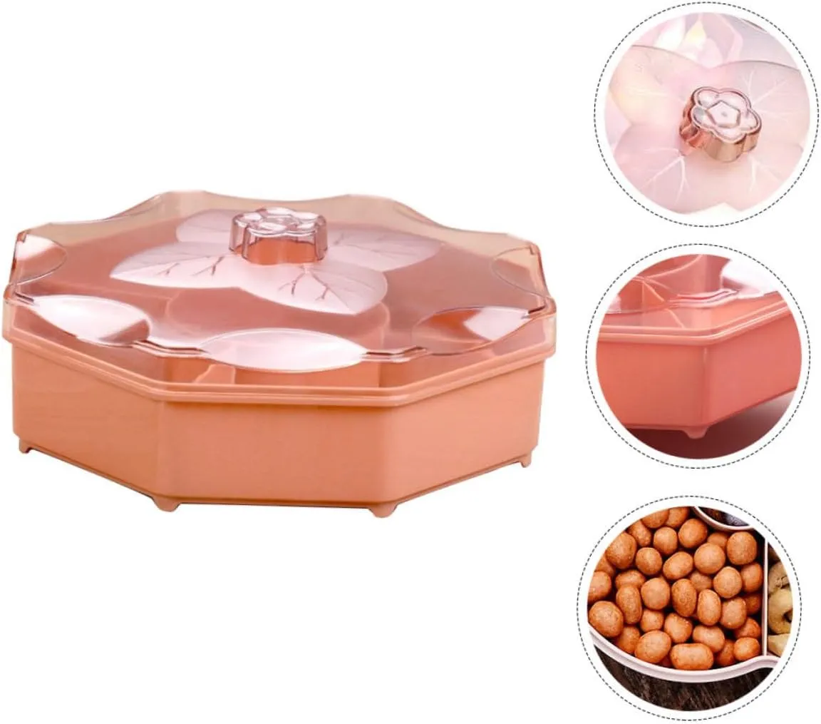 Divided Serving Tray Lid Single-layer Candy Plate Pp Material Compact and Easy to Use for Snacks