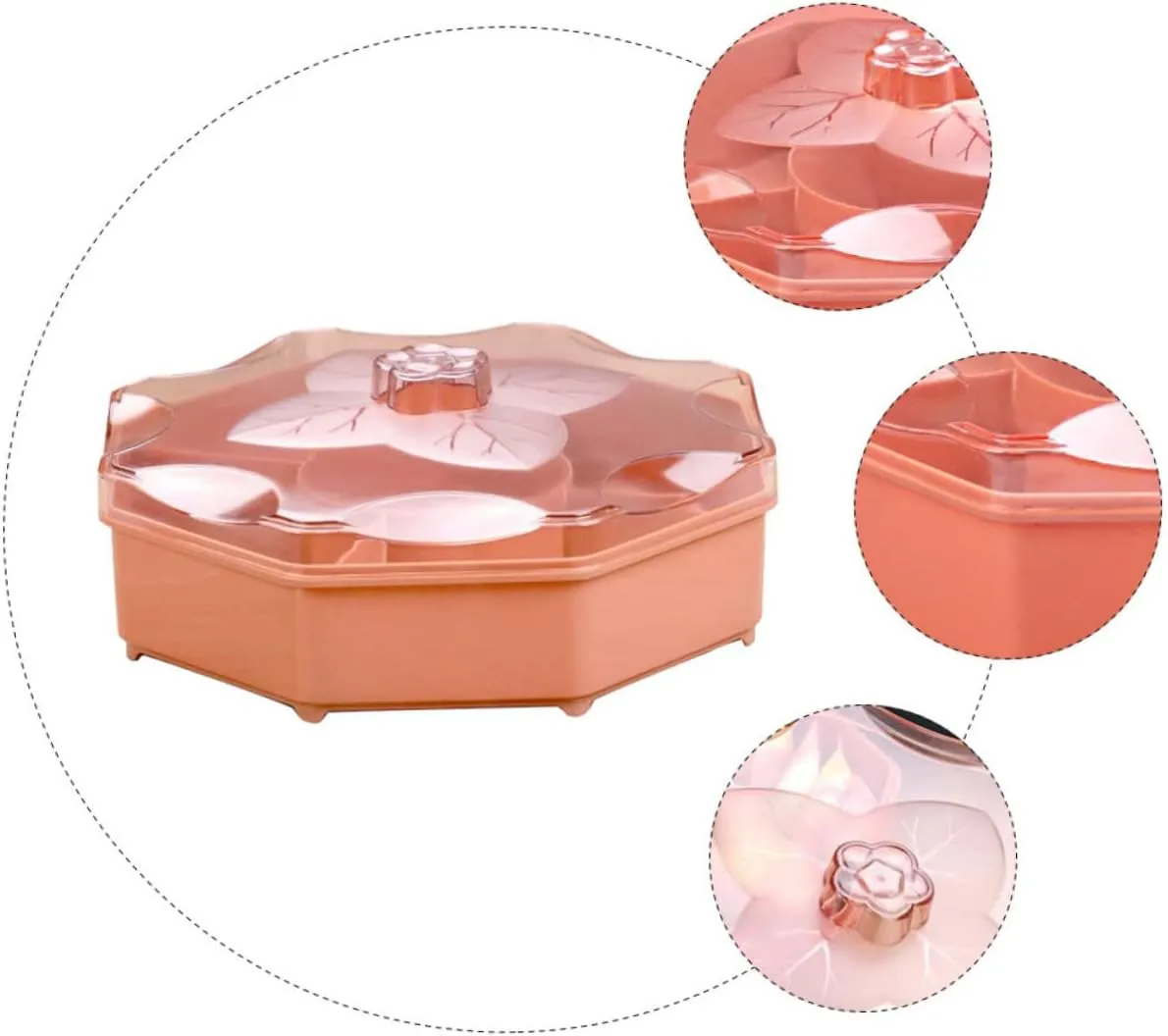 Divided Serving Tray Lid Single-layer Candy Plate Pp Material Compact and Easy to Use for Snacks