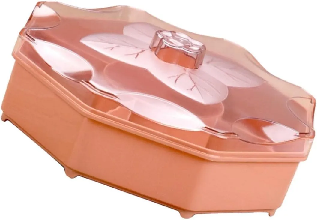 Divided Serving Tray Lid Single-layer Candy Plate Pp Material Compact and Easy to Use for Snacks