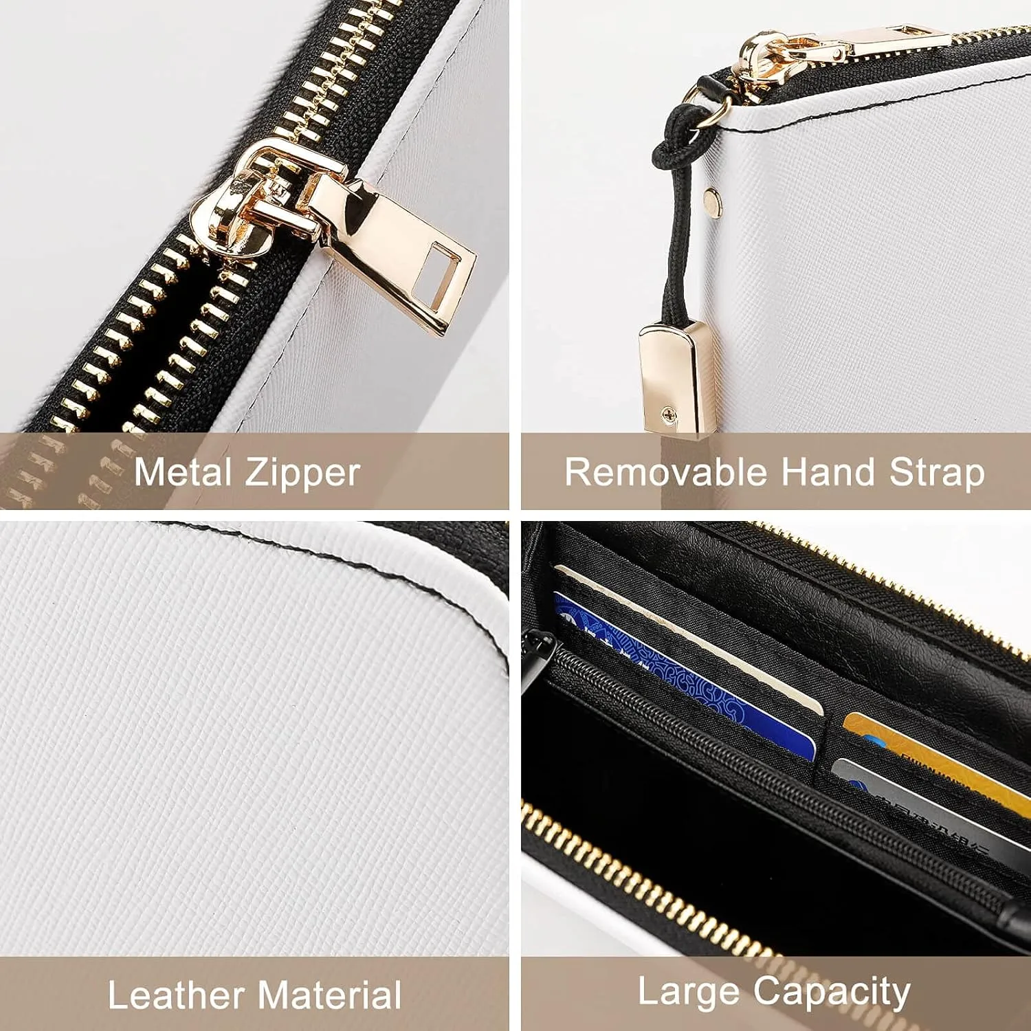 Djibouti Flag Wallet Long Zipper Purse with Removable Wristlet Women Men Stylish Travel Clutch
