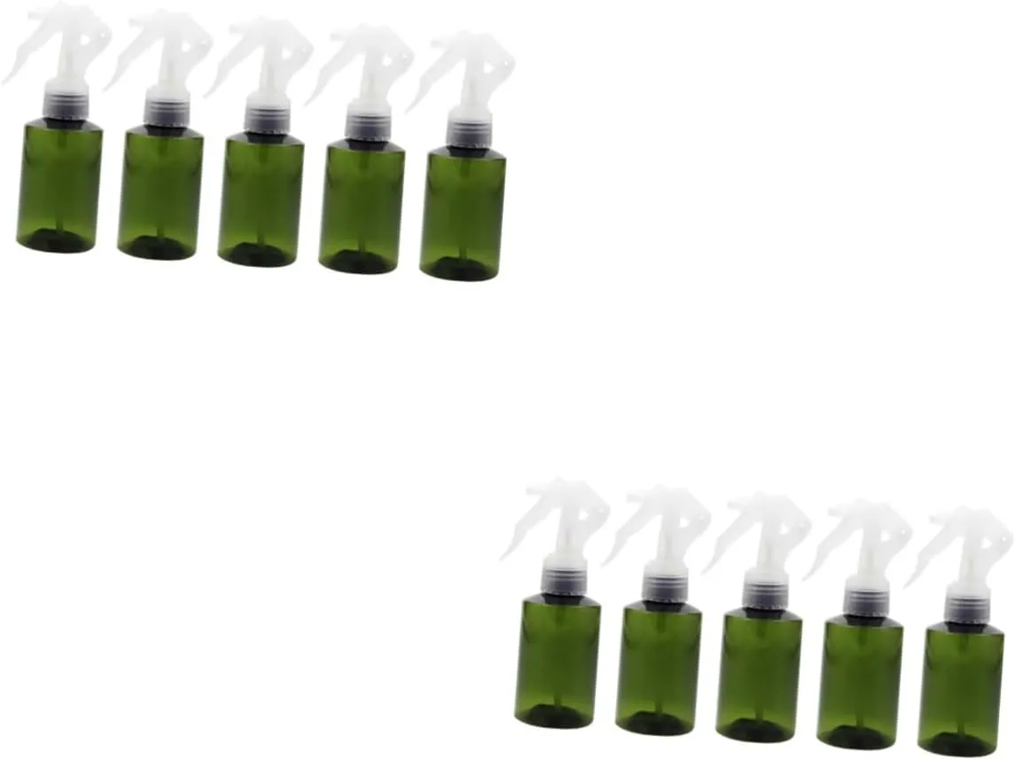 DOITOOL 10pcs One-hand Pressure Sprayer Set Lightweight Green Fine Mist Dispenser for Refillable Storage of Cosmetic Liquids and Water Portable and Easy to Use
