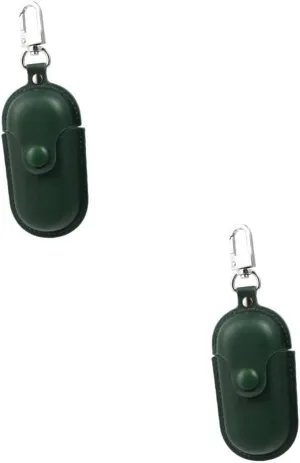DOITOOL 2 Pcs Material Earphone Holder Anti-Lost Portable Storage Bag for Travel Green for Camping