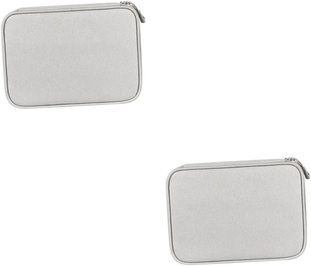 DOITOOL 2pcs Portable Digital Cable Organizer Bag Multi Functional Electronics Storage Pouch for Cords Earphones Chargers Accessories Elegant