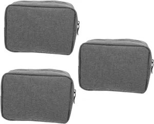 DOITOOL 3pcs for Travel Organizer Small Bag for Neoprene Storage Case Portable Organizer Bag for Earphones and Earphones