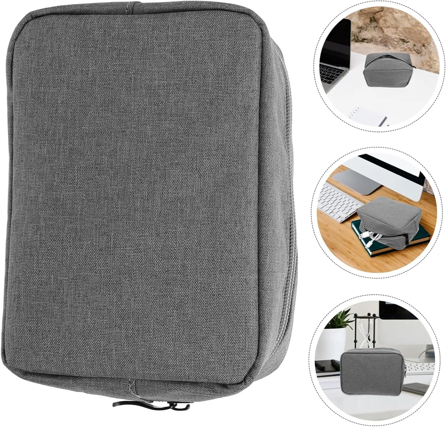 DOITOOL 3pcs for Travel Organizer Small Bag for Neoprene Storage Case Portable Organizer Bag for Earphones and Earphones