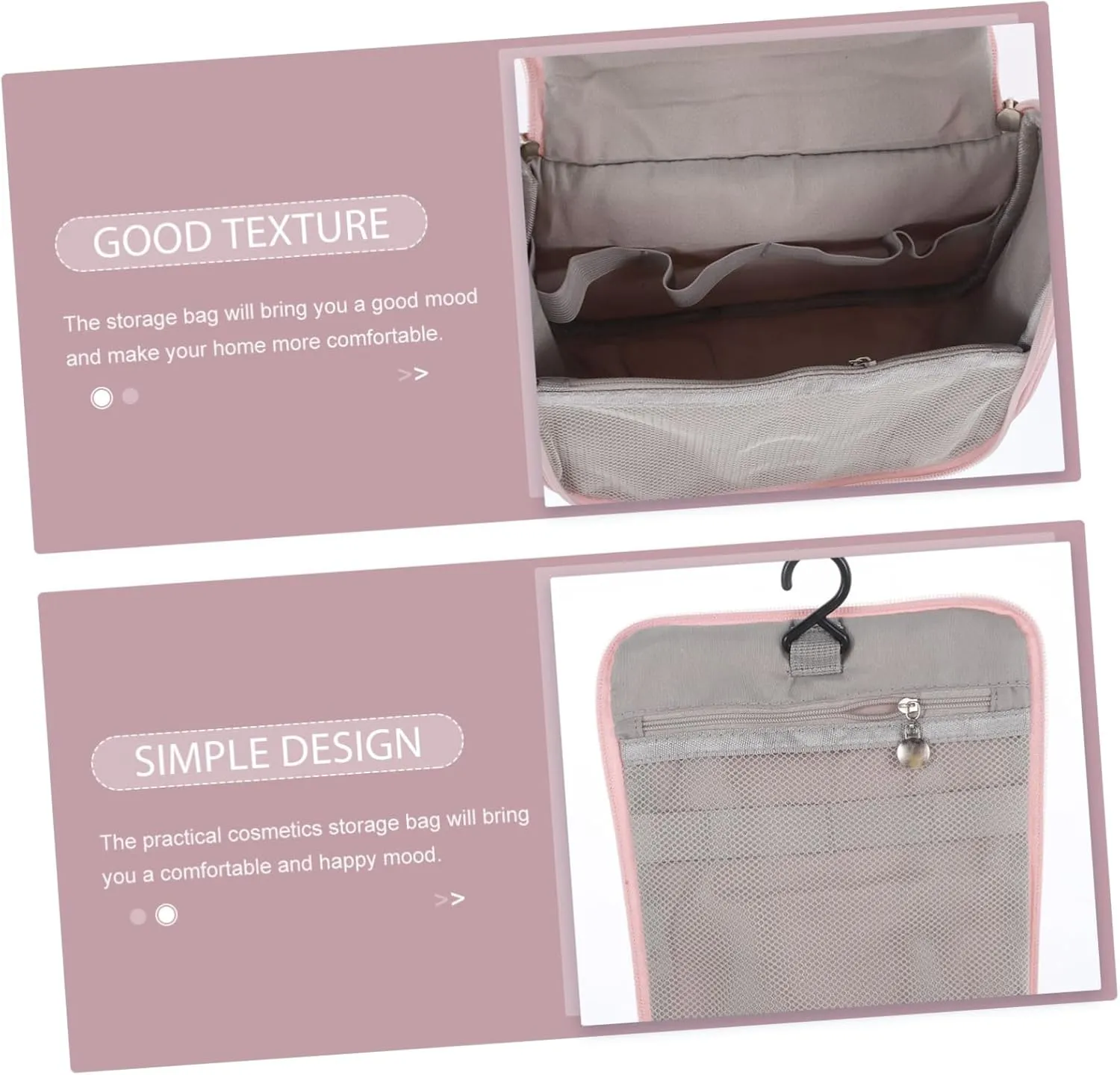 DOITOOL Iletry Bag for Women Travel Makeup Bag Large Capacity Dry Wet Separation Portable Cosmetic Storage Bag