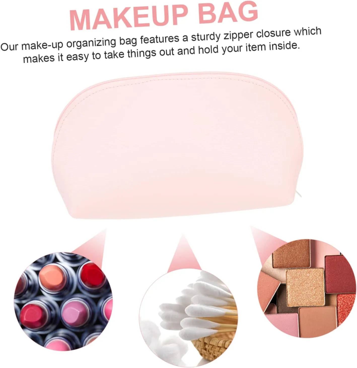 DOITOOL Toiletry Bag Cosmetic Bag Travel Makeup Bag Makeup Bags Travel Storage Bag Miss Portable Toiletries, Pink, 23x6cm