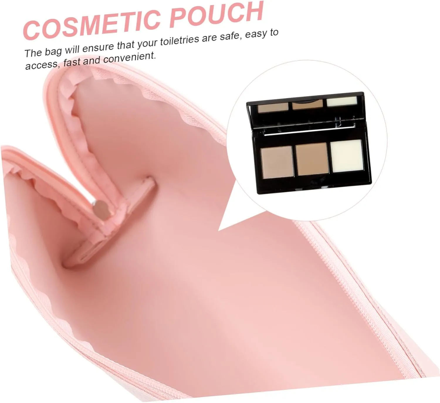 DOITOOL Toiletry Bag Cosmetic Bag Travel Makeup Bag Makeup Bags Travel Storage Bag Miss Portable Toiletries, Pink, 23x6cm