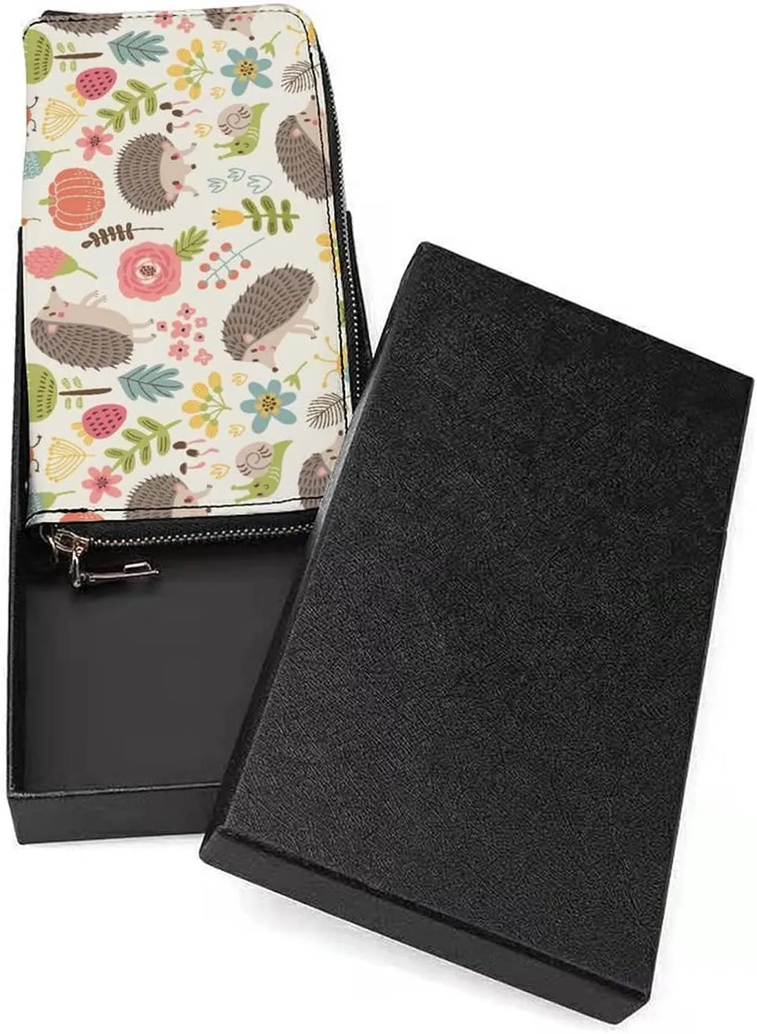 Donnapink Long Clutch Wallet, Long Handbag with Wristlet Strap, PU Leather Zip Purse