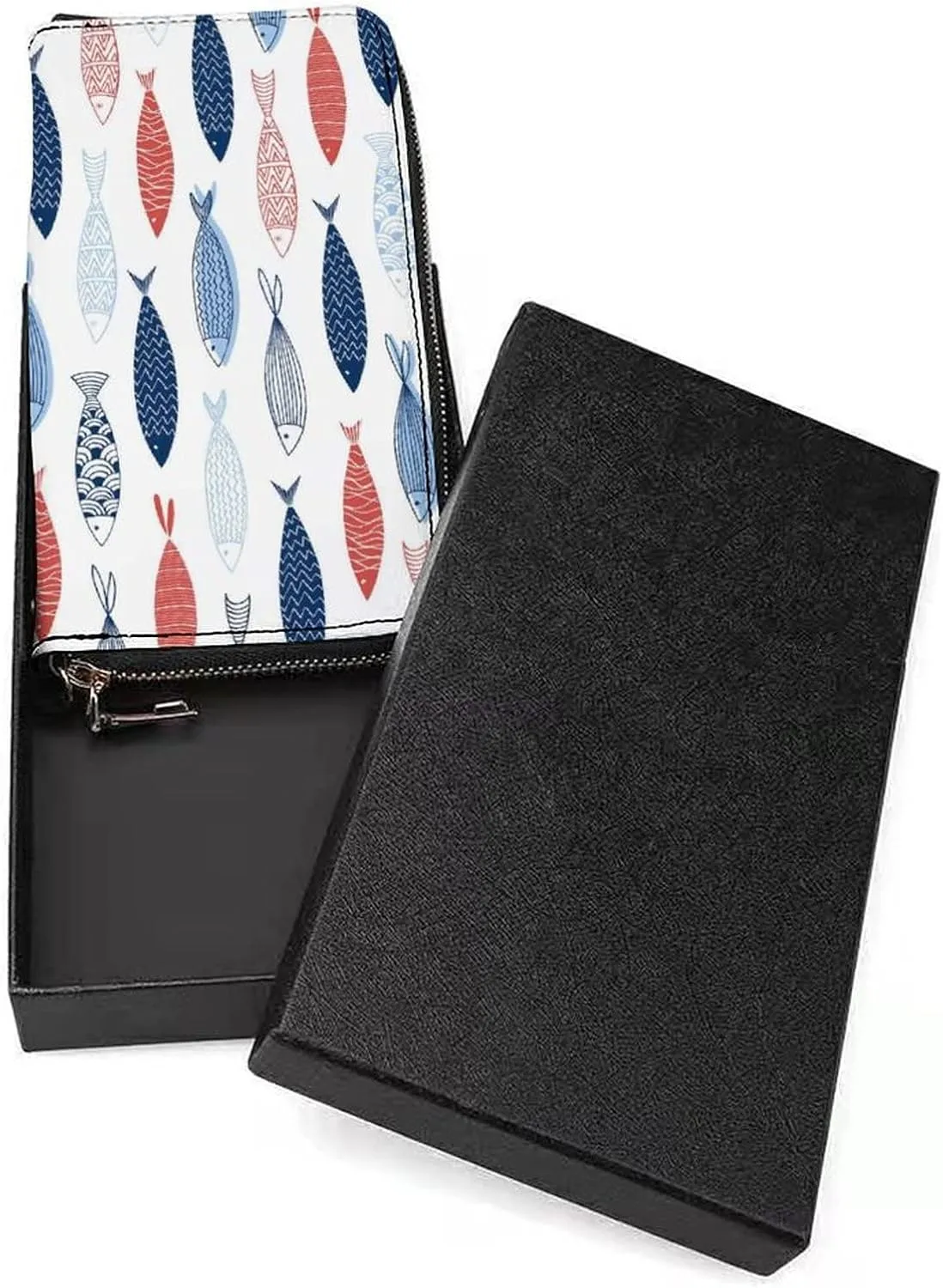 Donnapink Long Clutch Wallet, Long Handbag with Wristlet Strap, PU Leather Zip Purse
