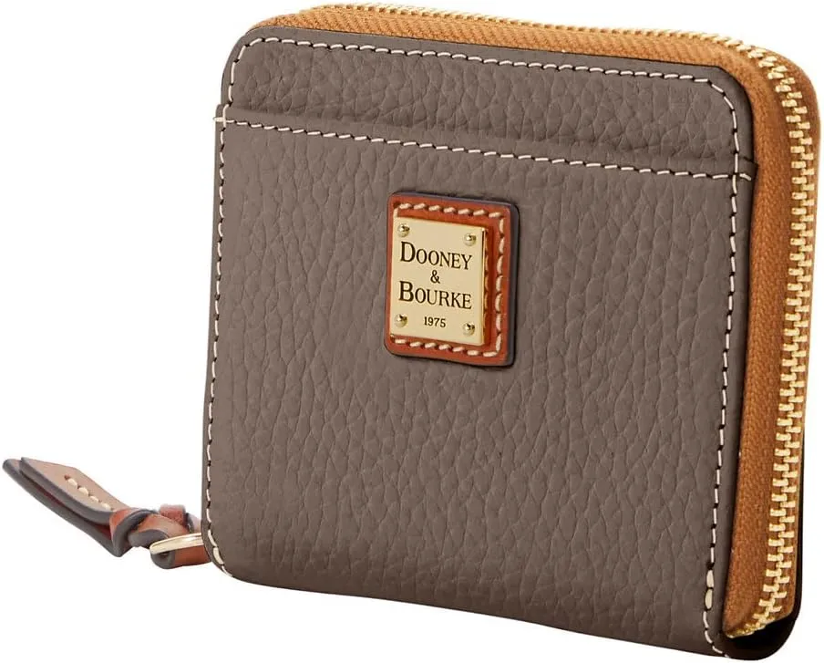 Dooney & Bourke Wallet, Pebble Grain Small Zip Around Wallet - Elephant
