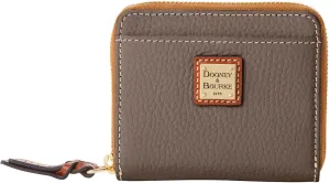 Dooney & Bourke Wallet, Pebble Grain Small Zip Around Wallet - Elephant