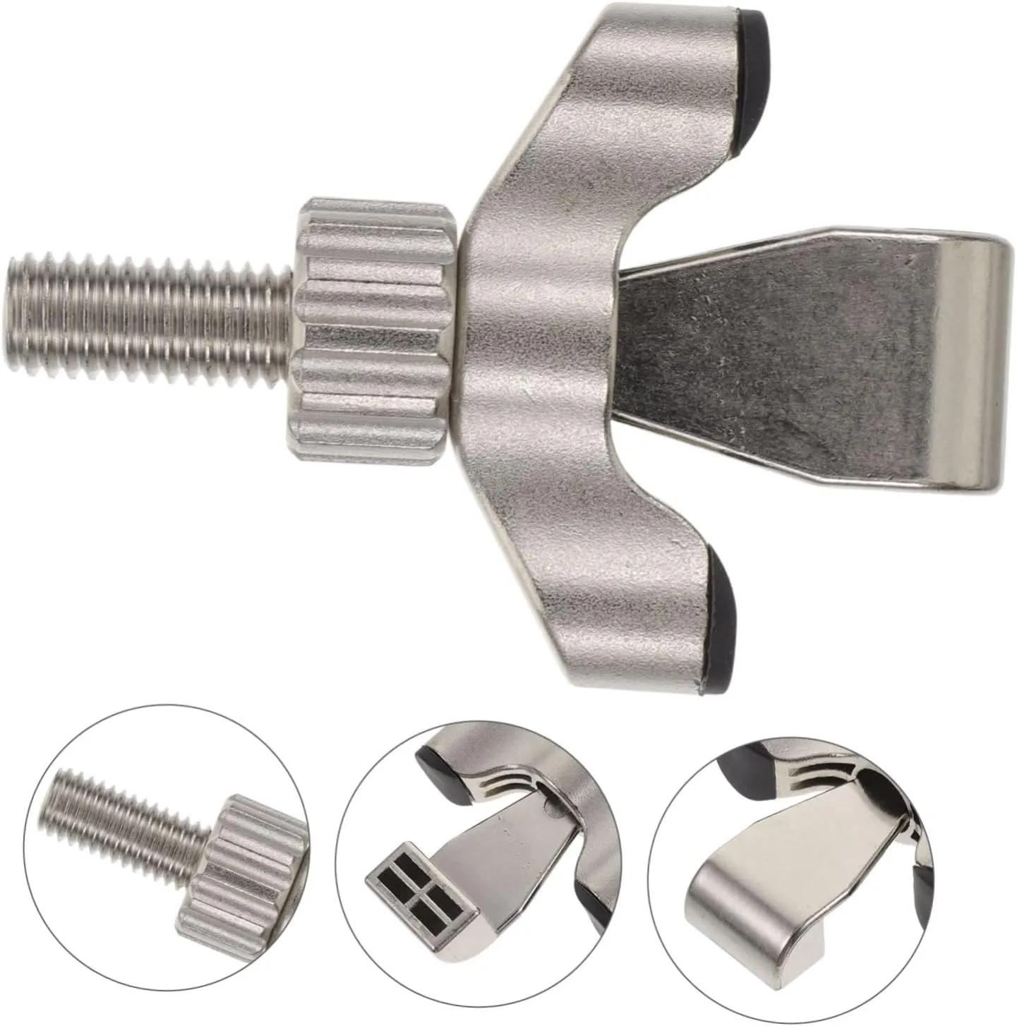 Door Stopper Wedge Door Lock Stops Jam Door Security Latch Blocker Lock Door Portable Lock for Door Stoppers Door Draft Stopper Magnetic Removable Barricade Silver Zinc Alloy