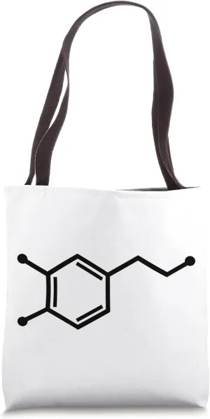Dopamine Equals Happiness Dopamine Molecule Science Chemist Tote Bag