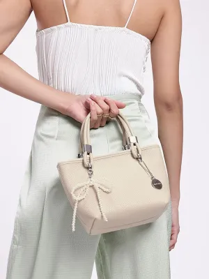 DressBerry Textured Structured Handheld Bag With Embellished