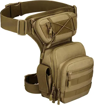 Drop Leg Tactical Bag, Adjustable Thigh Pouch with Waterproof Polyester and Quick Release Buckles, Ideal for Hiking, Camping, Photography, Fishing
