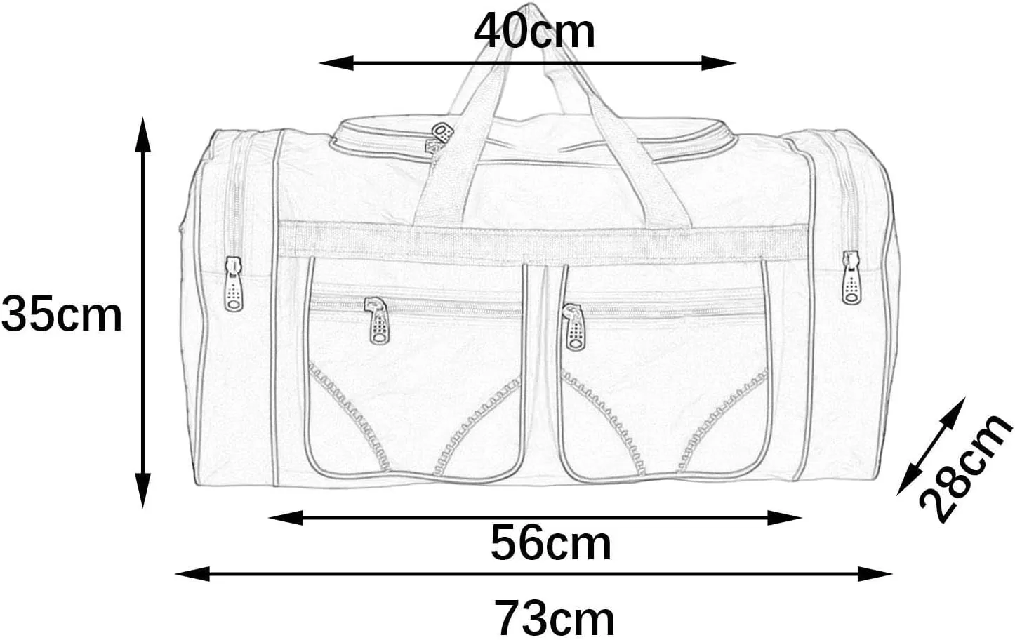 Duffel Tote Bag for Outdoor Exploration, Black