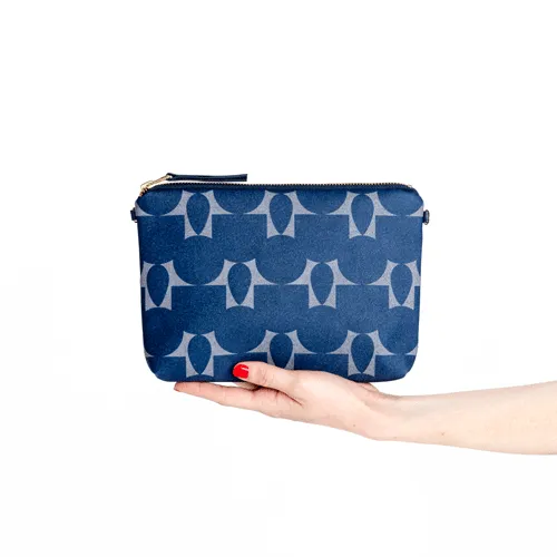 Dulce Crossbody And Clutch Totem Indigo by Lee Coren