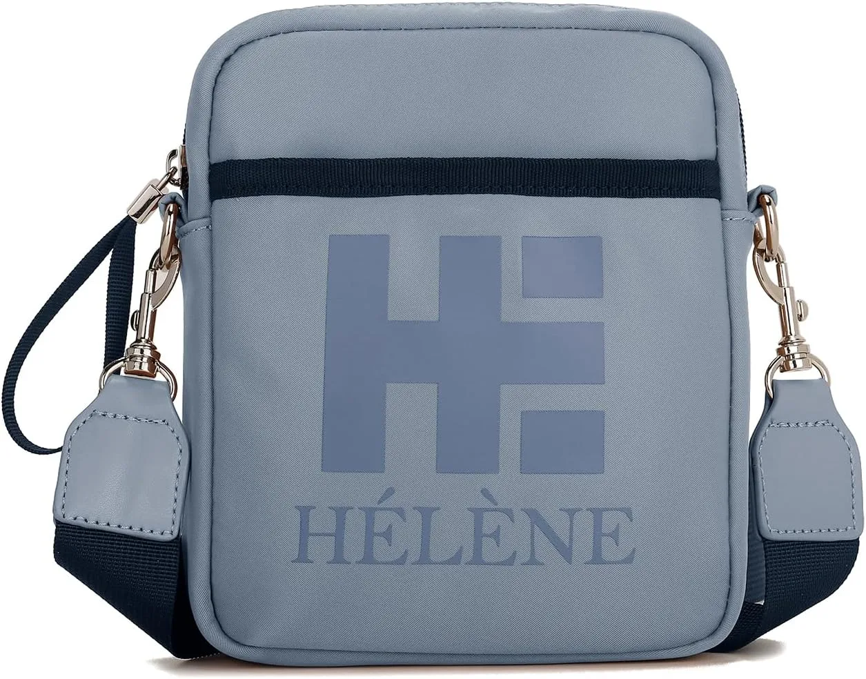 E Lightweight Unisex Crossbody Bag with Wristlet and Adjustable Shoulder Strap